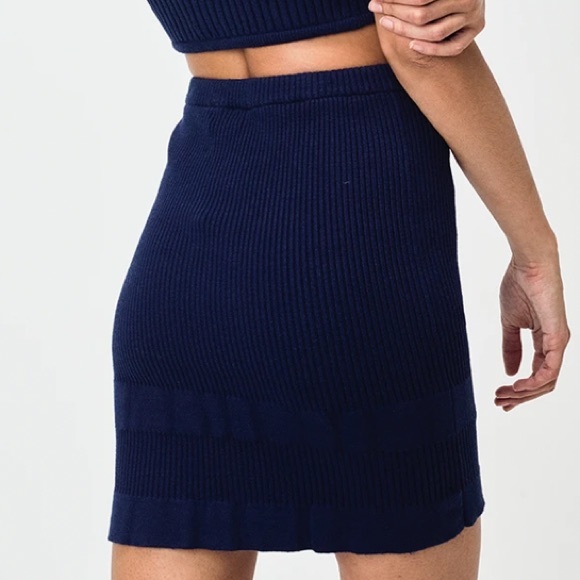 FOR LOVE AND LEMONS 🍋 TUILERIES RIBBED MINI SKIRT - Picture 6 of 15